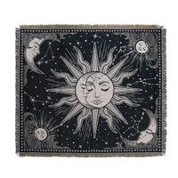 Bohemian landscape motif throw for sofa, living room and bedroom