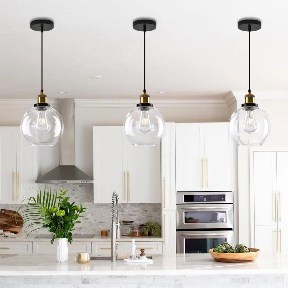 modern glass pendant light for elegant interior decoration - vue 10 sur 12