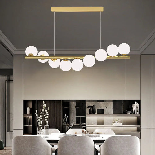 Creative glass chandelier with adjustable wire for bar and restaurant - vue 5 sur 9