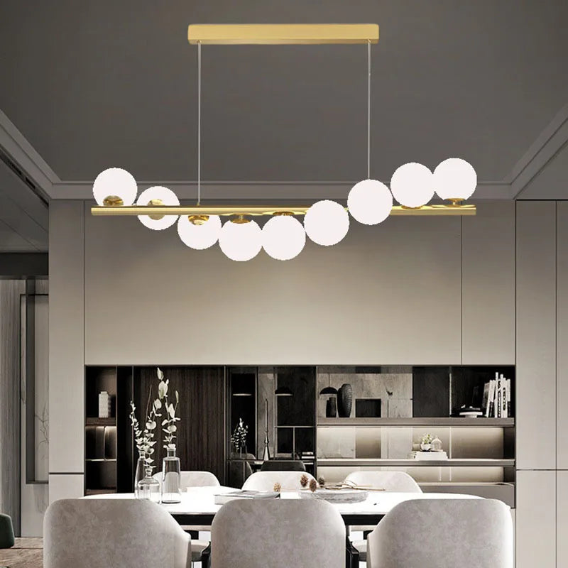 Creative glass chandelier with adjustable wire for bar and restaurant - vue 4 sur 9
