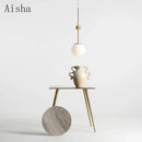 Creative gold glass chandelier with three lights modern lighting