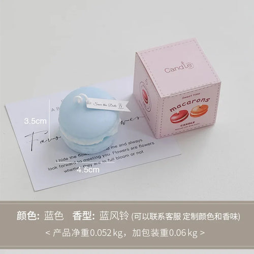 mini macaron scented candle for home decor and souvenirs - vue 8 sur 13