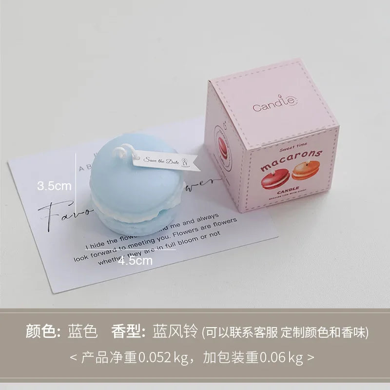 mini macaron scented candle for home decor and souvenirs - vue 7 sur 13