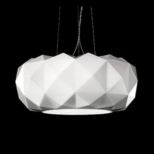 Modern glass pendant light with diamond cut for interior decoration - vue 4 sur 7
