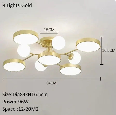 Creative LED chandelier for modern interior lighting