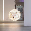 Chrome and gold glass LED chandelier for interior decoration