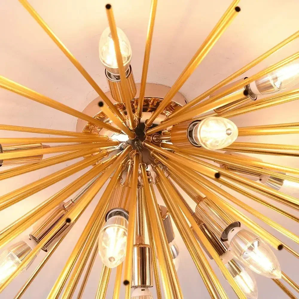 Hedgehog ball chandelier nordic style home lighting - vue 5 sur 12