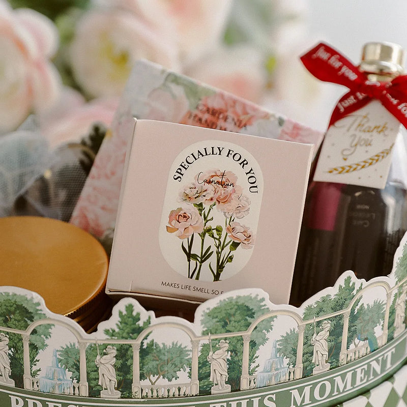 handmade scented carnation candle for weddings and parties