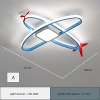 Helicopter ceiling light for modern and cosy children's room