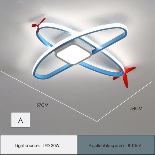 Helicopter ceiling light for modern and cosy children's room
