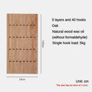 wooden wall coat rack for clothes and keys