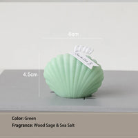 decorative natural soy wax seashell scented candles