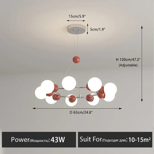 Modern decorative pendant chandelier for the home - vue 19 sur 21
