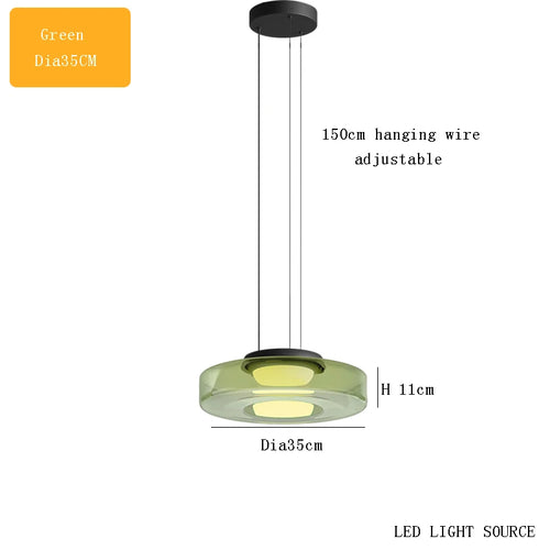 Levels series glass pendant light for modern decor - vue 14 sur 24