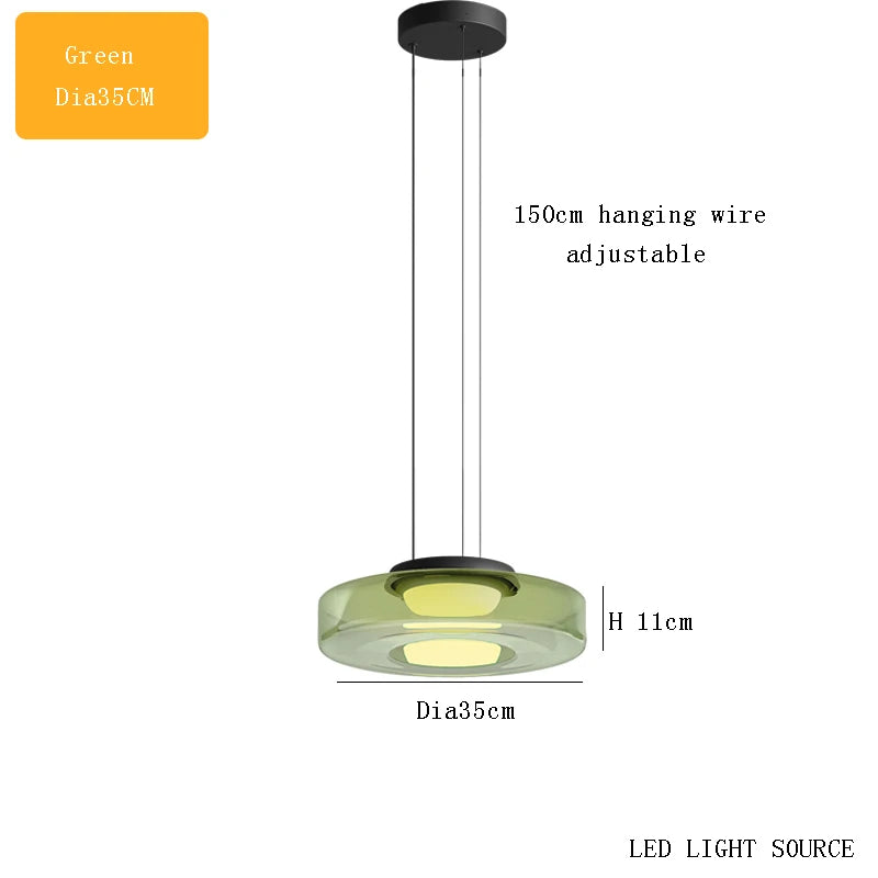 Levels series glass pendant light for modern decor - vue 13 sur 24