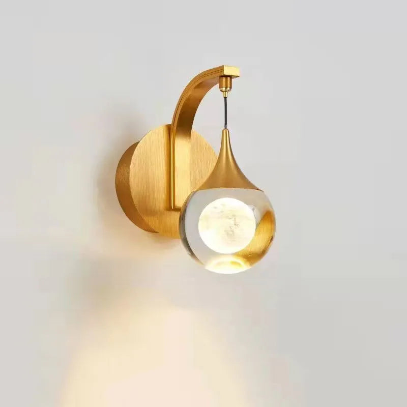 Modern nordic creative crystal wall light