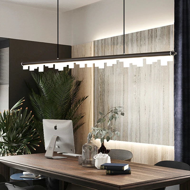 Modern minimalist black gold chandelier for interior decoration - vue 4 sur 12