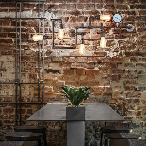 Vintage industrial metal wall light for loft, bar or restaurant - vue 10 sur 10