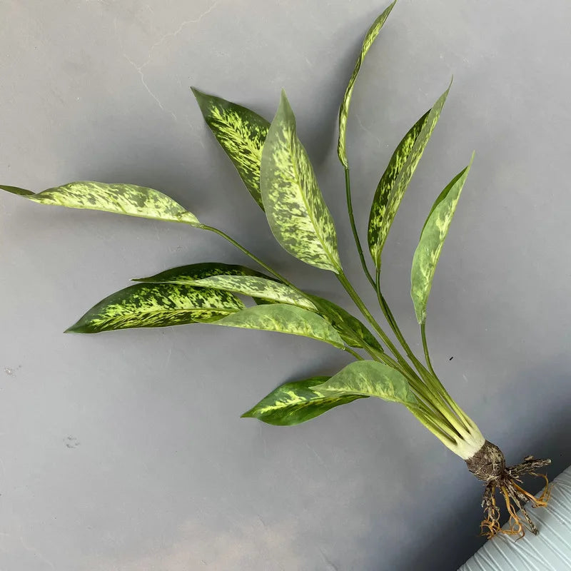 Plastic artificial plants with roots for wedding decoration