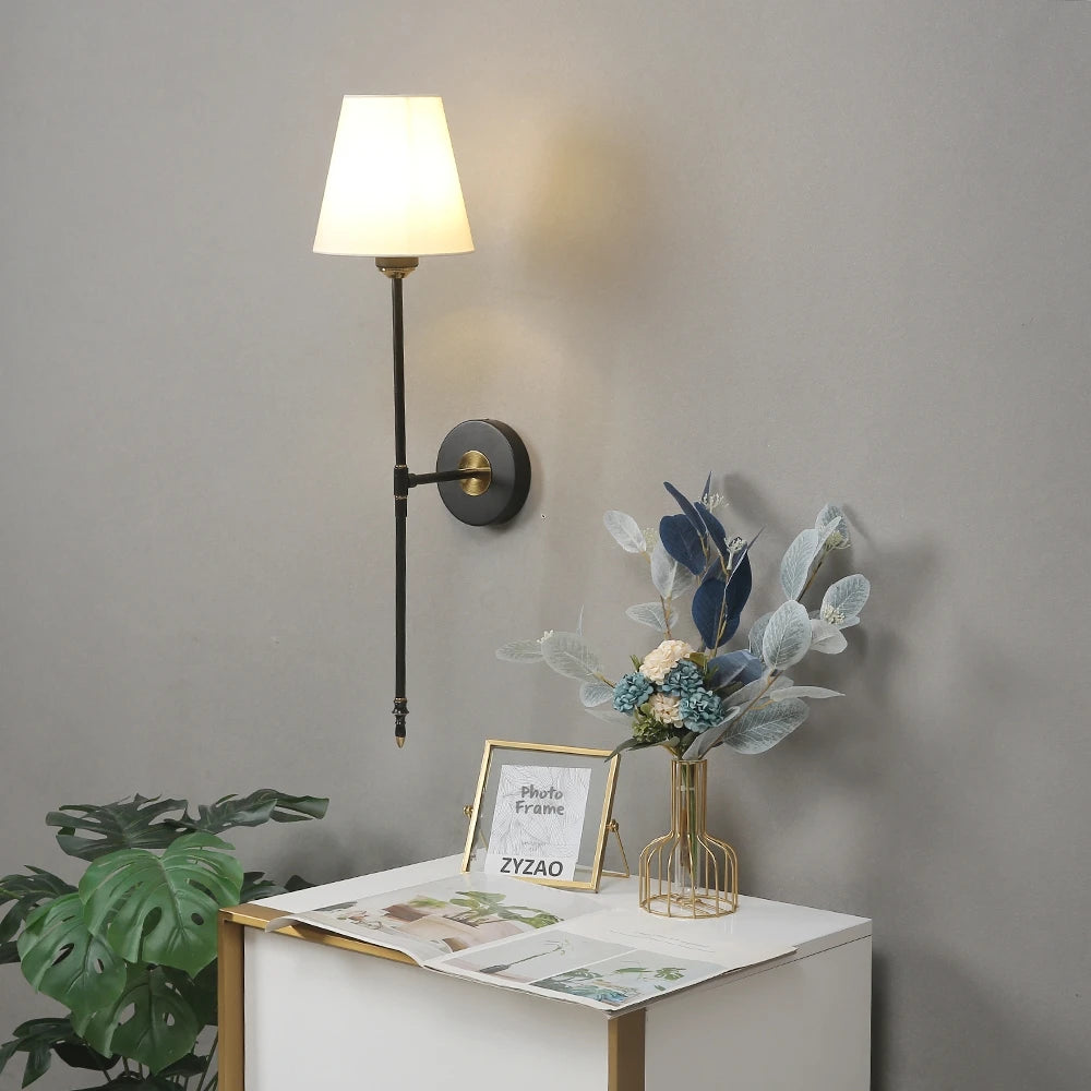 Modern copper wall light for loft decor - vue 2 sur 9