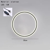 Modern dimmable wall light with USB socket