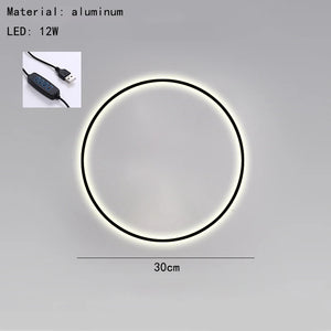 Modern dimmable wall light with USB socket