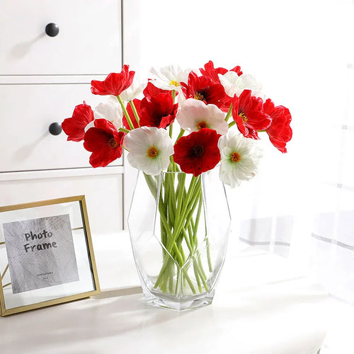 Artificial poppy flower for wedding and interior decoration