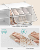 SONGMICS 12-Compartment Shoe Rack, Modular Storage Shelf, 30 x 40 x 30 cm Compartment, White
