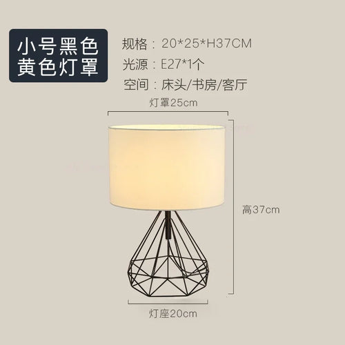Creative nordic retro geometric table lamps for interior decoration - vue 11 sur 10