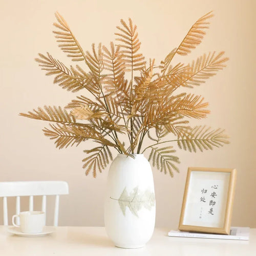 Artificial mimosa plant for rustic decor and photography accessories - vue 3 sur 10