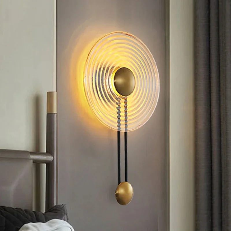 Nordic LED ripple wall light with modern minimalist design - vue 6 sur 10