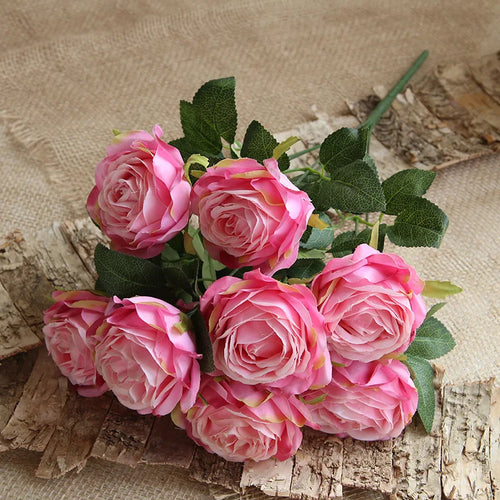 10 artificial flower heads for wedding and festival decoration - vue 7 sur 15