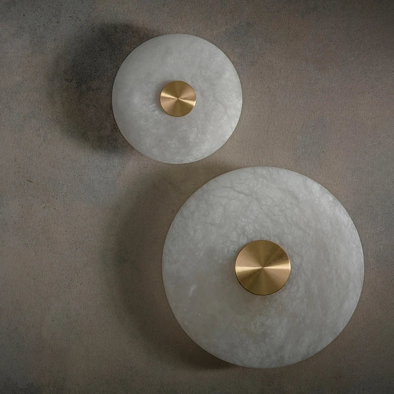 Round art deco LED wall light - vue 6 sur 6