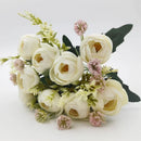 Silk rose bouquet artificial garden decoration flowers