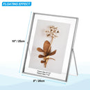 Set of 2 metal and glass photo frames for decoration