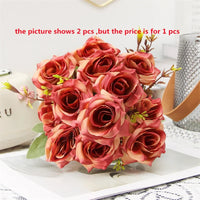 Decorative silk rose bouquet with honey fragrance for interior decor