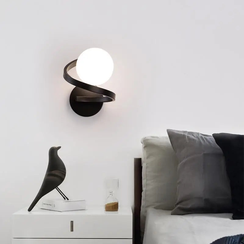 Modern glass wall light for interior decoration