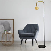 Retro brass LED floor lamp with minimalist creative design