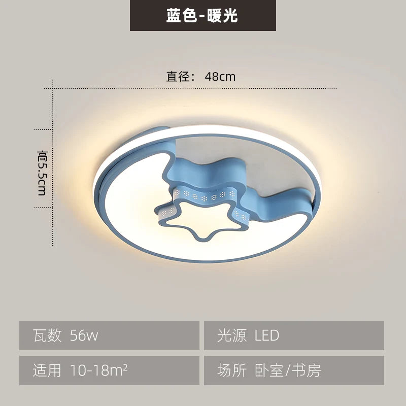 Modern LED children's cartoon ceiling light - vue 7 sur 12