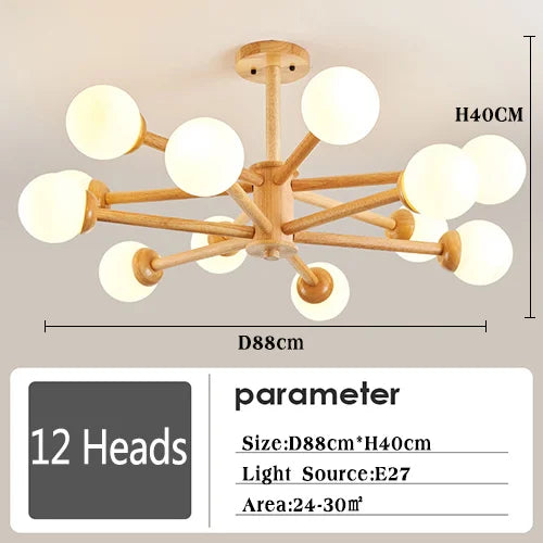 Modern glass chandelier for elegant interior decoration - vue 8 sur 10