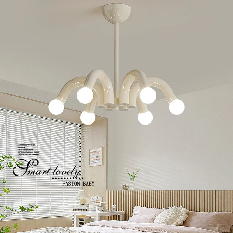 Romantic metal chandelier with water pipe LED for indoors