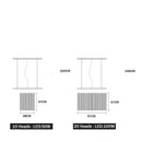 LED designer chandelier in Bilbao light rod