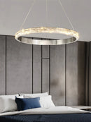 Luxurious modern stainless steel crystal pendant light