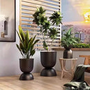 Elegant plant pots and garden decorations