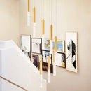 Modern LED crystal chandelier for staircases, elegant decorative lighting