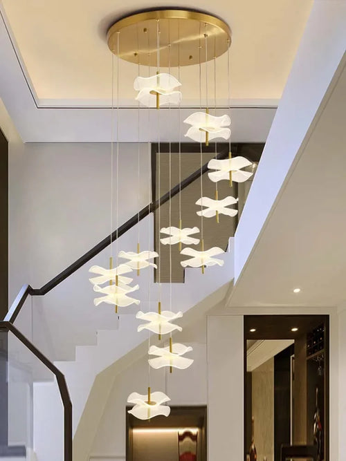 Luxury LED crystal chandelier for creative modern floral lighting - vue 4 sur 10