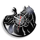 horse vinyl wall clock equestrian decoration handmade unique gift
