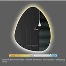 irregular vertical mirror with led light and bluetooth speaker