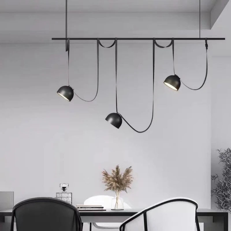 Artificial leather pendant light for office and shop