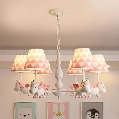 Nordic style rotating LED children’s chandelier, romantic and cosy - vue 2 sur 24